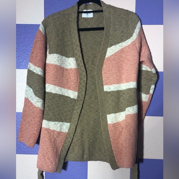 Callahan Sweaters - NWT Callahan Neapolitan Ice Cream Belted Cardigan - Size S